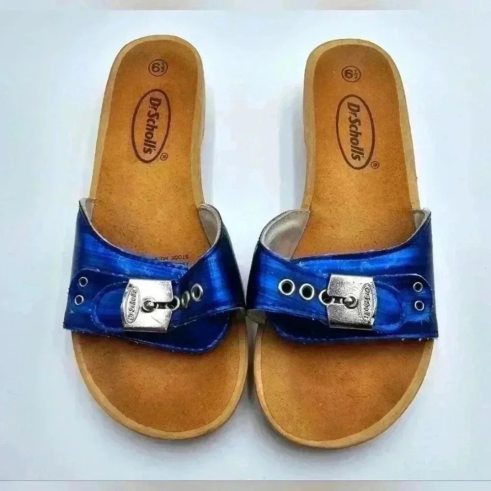 Dr. Scholls Exercise Sandals Navy Blue Womens Size 6.5